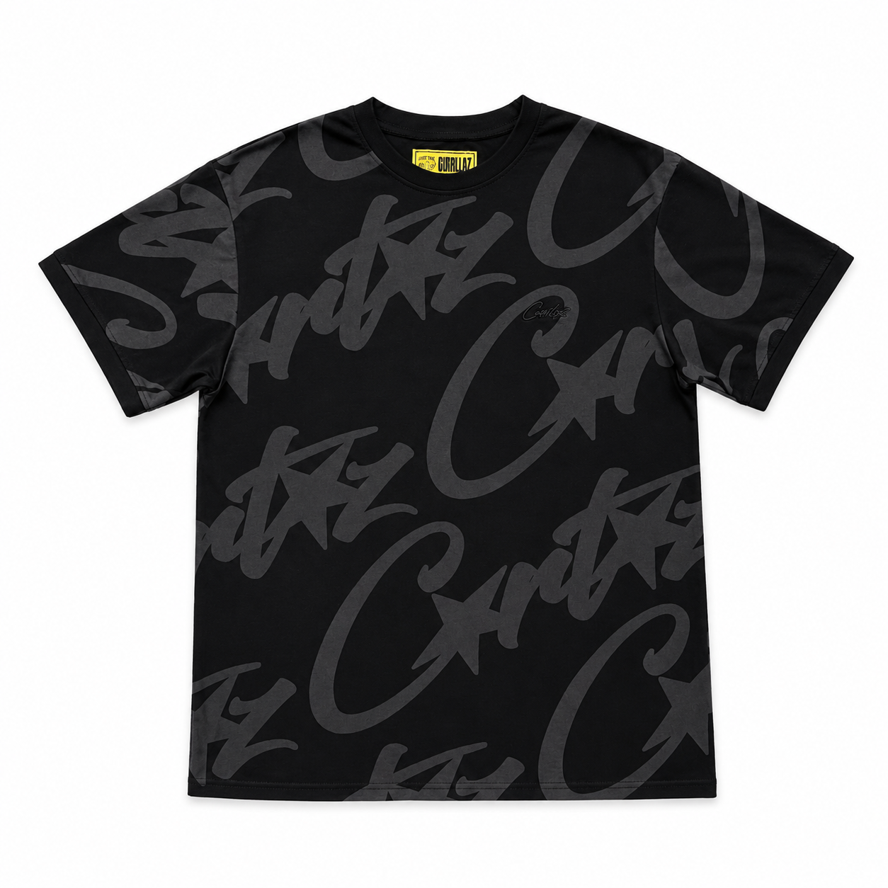 Corteiz Alcatraz Full Print T-Shirt Black