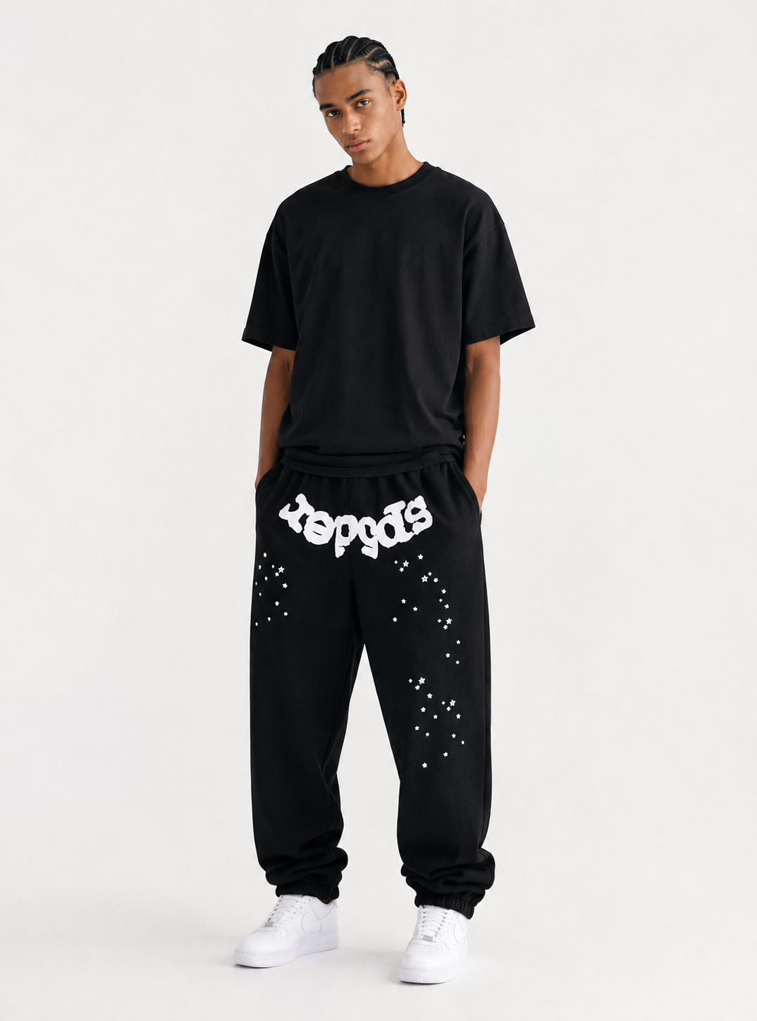 Sp5der OG Web Sweatpant Black