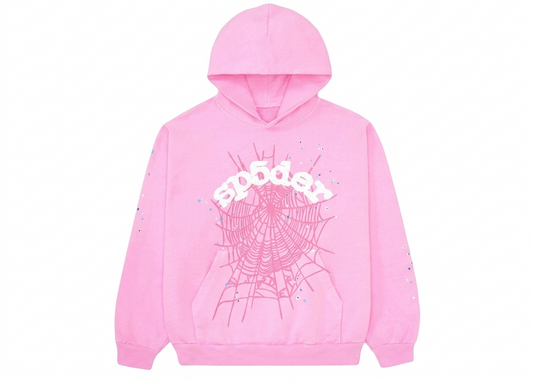 Sp5der OG Web Hoodie Pink
