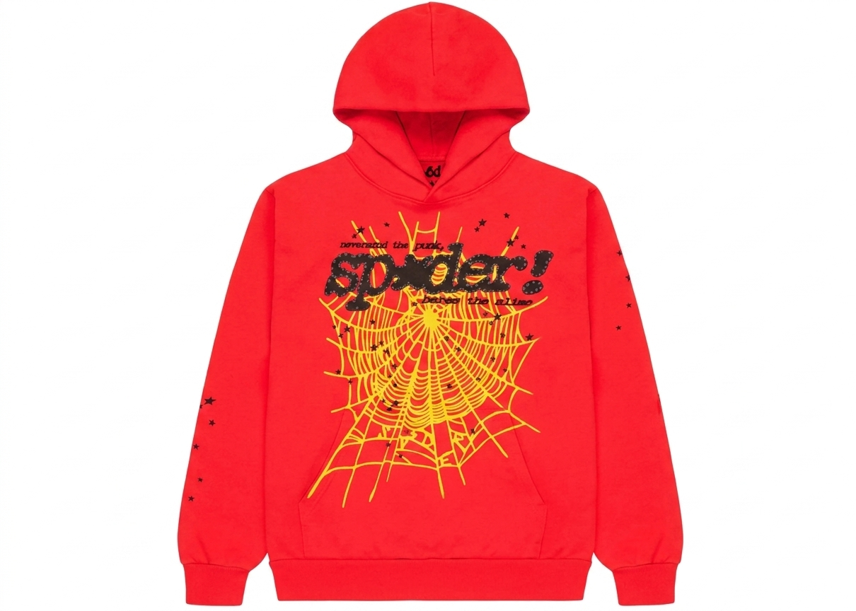 Sp5der P*nk Hoodie V2 Red