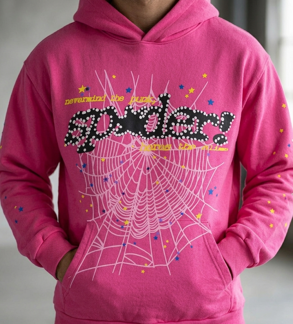 Sp5der P*NK V2 Hoodie Pink