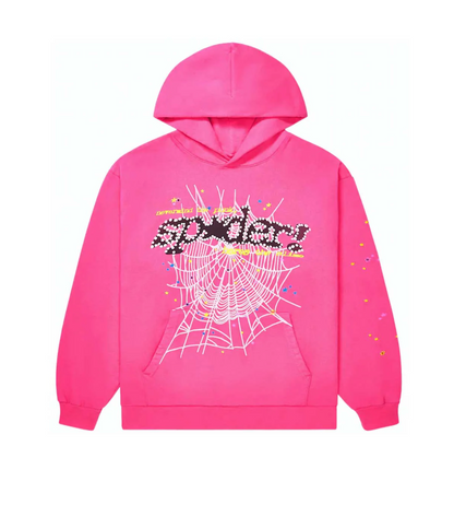 Sp5der P*NK V2 Hoodie Pink