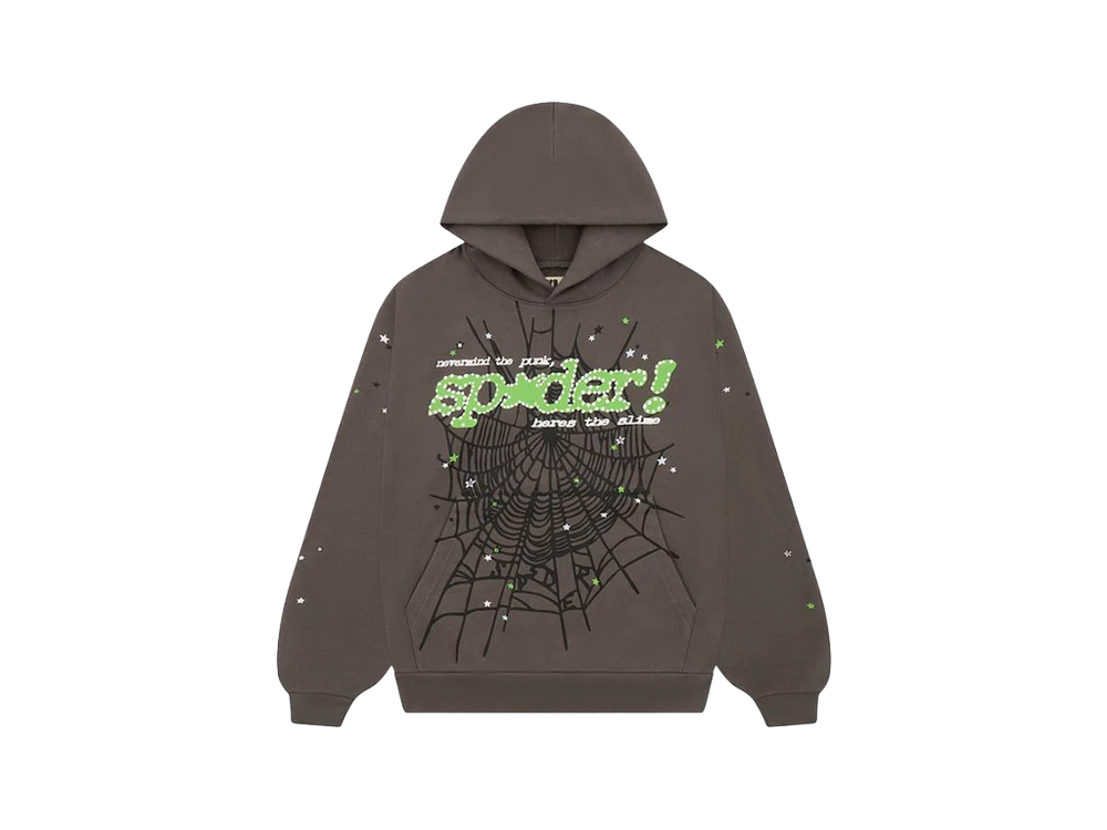 Sp5der Punk V2 Hoodie Slate Grey