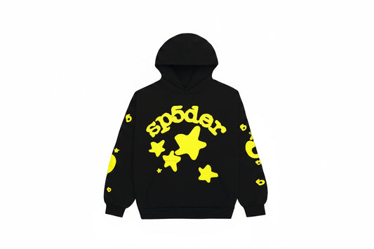 Sp5der Beluga Hoodie Onyx/Yellow